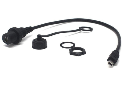 Mini Cable USB Male to Female Panel Mount 30cm Waterproof Dashboard
