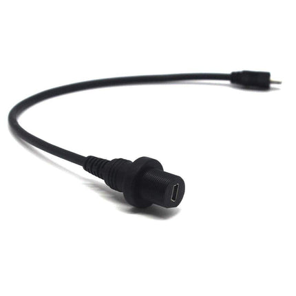 Mini Cable USB Male to Female Panel Mount 30cm Waterproof Dashboard