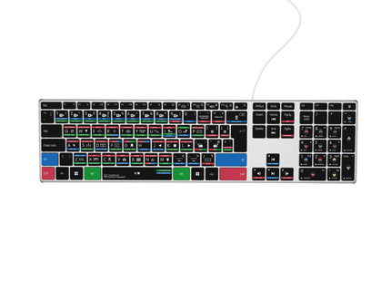 DaVinci Resolve Keyboard | AB10 Backlit | Wired & Wireless | Mac & PC