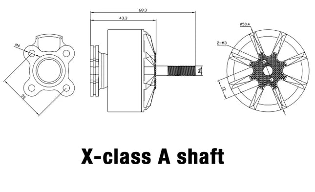Xnova X-Class Lightning Cinelifter Motor (Shaft A)