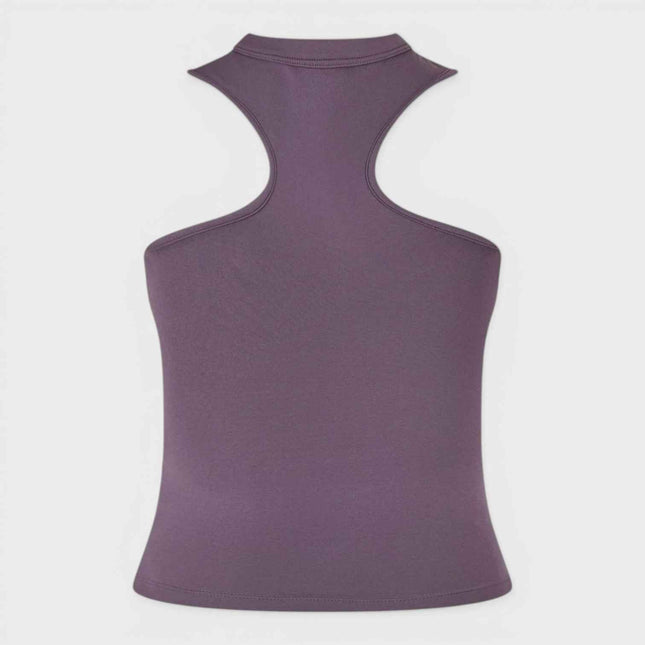 Sleek Asymmetric Rowing Top Violet