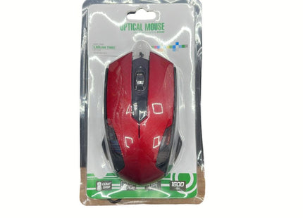 Optical Mouse Red