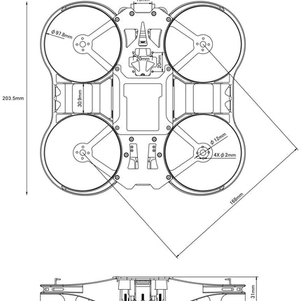 BetaFPV Pavo360 Invisible Whoop Frame