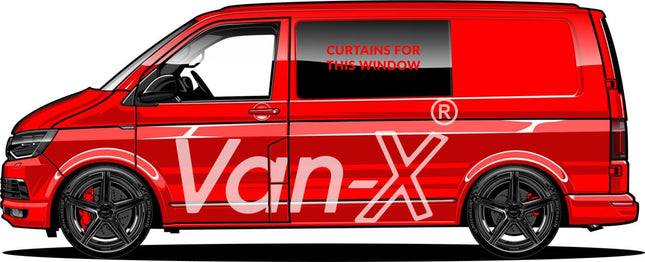 For Renault Trafic Premium Window Curtains - Black/Burgundy - CREATE YOUR OWN BUNDLE! Van-X