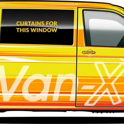 For VW T5 Transporter Van Conversion Premium Curtains - Black/Burgundy - CREATE YOUR OWN BUNDLE! Van-X