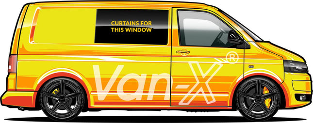 For VW T4 Transporter Van Conversion Premium Curtains - Black/Black - CREATE YOUR OWN BUNDLE! Van-X