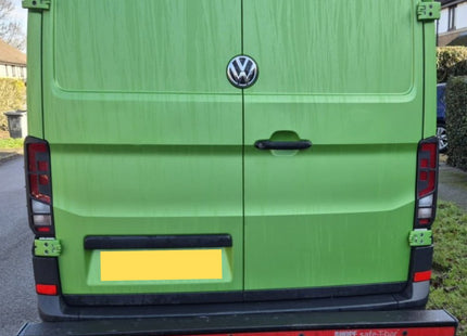 For VW Crafter Rear Light Guards Hammerite Ultimate Matte Black (2018-2025) | Tail Light Protectors | Van-X