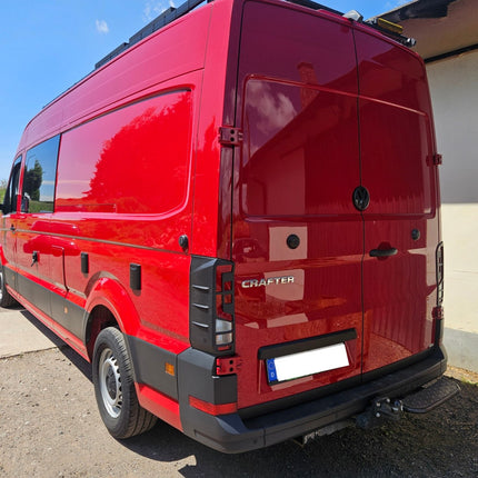 For Volkswagen Crafter Rear Light Guards -  Matte Black (2018 Onwards)