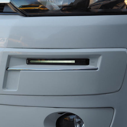 For VW T5.1 Transporter Light Bar Version DRL, Daylight Smoke DRL Painted and Ready to Fit