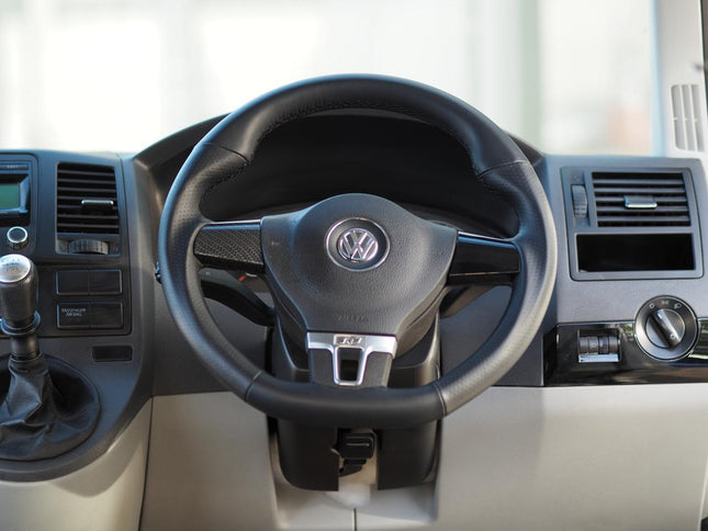 For VW T5.1 Transporter Premium Leather Steering Wheel Replacement Upgrade