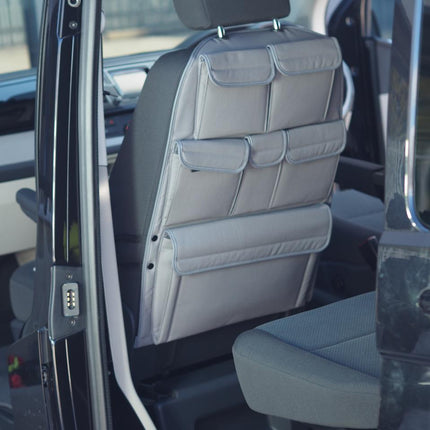 For VW T6 & T6.1 Transporter Campervan Leatherette Captain’s Back Seat Organiser | Van-X