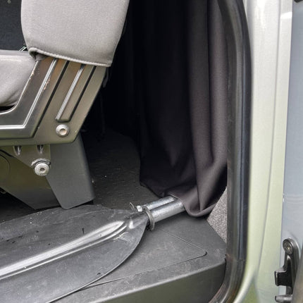 For VW T5,T5.1 Transporter Rear Seat Divider Curtain Kit with Rail Premium Quality - Van-X