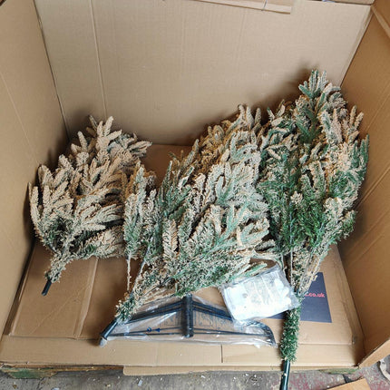 Artificial Christmas Tree 2.3m Brown Flocked with Folding Metal Stand