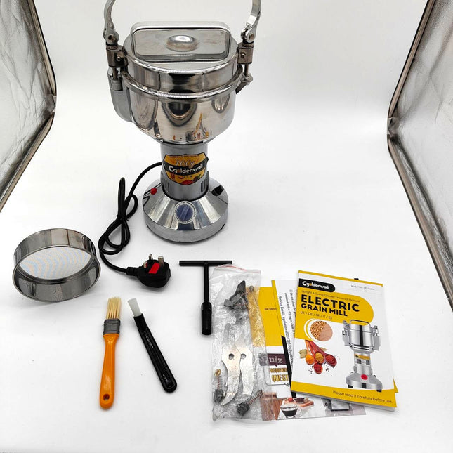 Electric Grain Grinder 700g High Speed Stainless Steel Mill 300 Mesh CGOLDENWALL