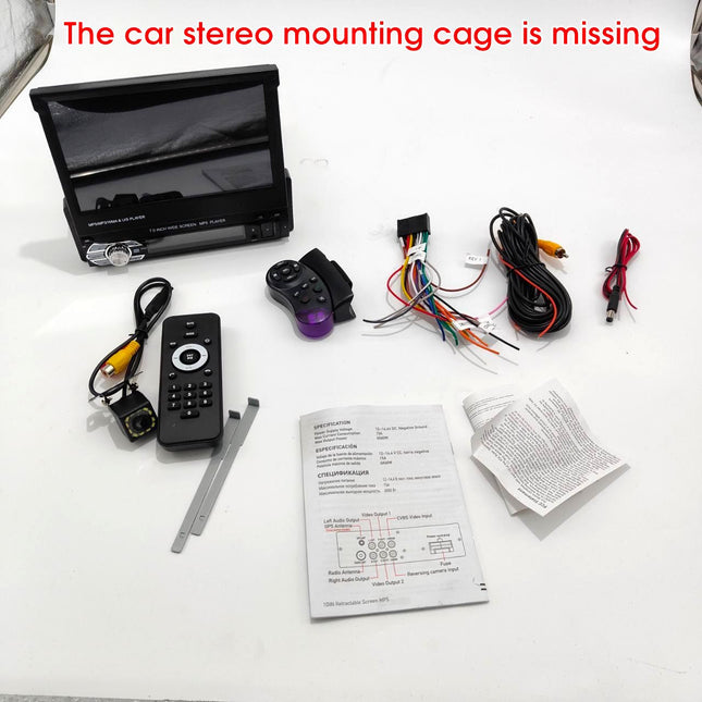 Multimedia Car Stereo 7'' 24Bit DAC, High-Speed USB2.0 Touch Screen WAV Support
