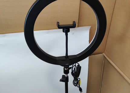 LIPETY 13'' Selfie Ring Light with Tripod, Phone Holder, 3-Color Dimmable LED