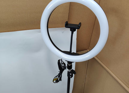 LIPETY 13'' Selfie Ring Light with Tripod, Phone Holder, 3-Color Dimmable LED