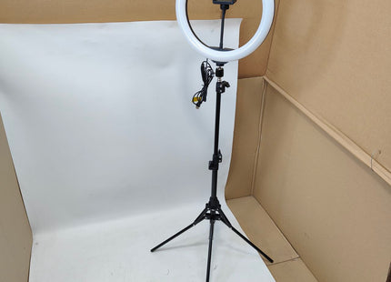 LIPETY 13'' Selfie Ring Light with Tripod, Phone Holder, 3-Color Dimmable LED