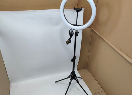LIPETY 13'' Selfie Ring Light with Tripod, Phone Holder, 3-Color Dimmable LED