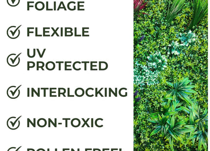 Artificial Green Wall Panel 100x100cm Backdrop Decor Plants Outdoor Garden