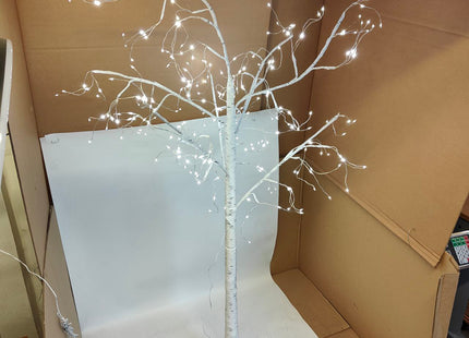 Pre Lit Birch Christmas Tree 6FT with 250 Warm White LED Lights EAMBRITE