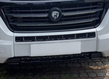 For Vauxhall Movano Bumper Honeycomb Grille | Gloss Black Front Styling Upgrade | Non Parking Sensor Version | Van-X