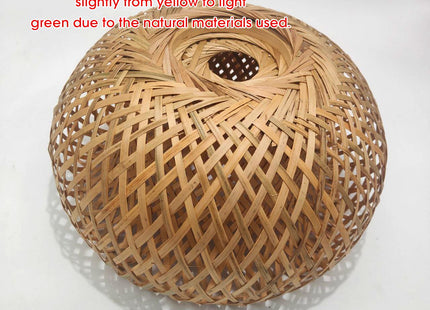 Bamboo Ceiling Light Rattan Semi Flush Mount Boho Farmhouse Lamp Schindora
