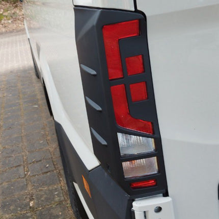 For Volkswagen Crafter Rear Light Guards -  Matte Black (2018 Onwards)