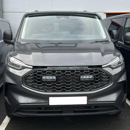 For Ford Transit Custom 2024+ Front Grille with Integrated LED Lights | Gloss Black Upgrade | Van-X