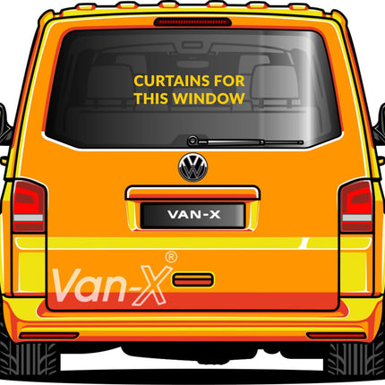 For VW T4 Caravelle / Shuttle Premium Window Curtains - Black/Black - CREATE YOUR OWN BUNDLE! Van-X