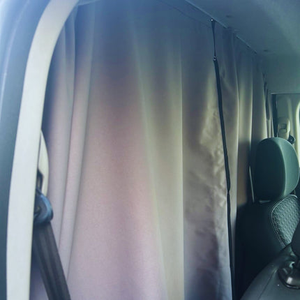 For Fiat Doblo Cab Divider Curtain Kit with Rail Premium Quality - Van-X