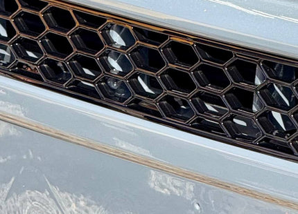 For Vauxhall Movano Bumper Honeycomb Grille | Gloss Black Front Styling Upgrade | Non Parking Sensor Version | Van-X