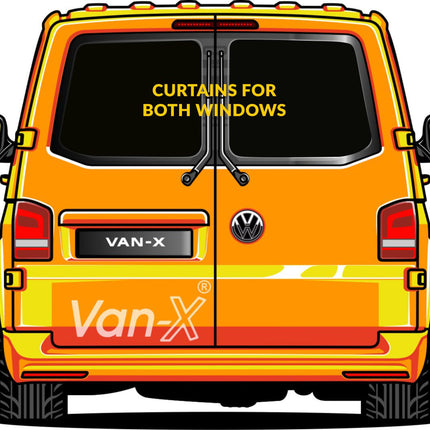 For VW T4 Transporter Van Conversion Premium Curtains - Black/Burgundy - CREATE YOUR OWN BUNDLE! Van-X
