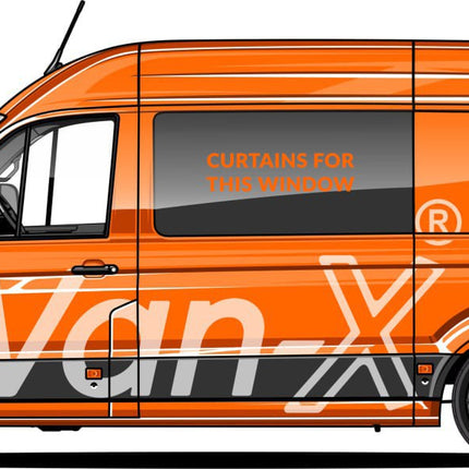 For MAN TGE / New Crafter Premium Window Curtains - Black/Grey - CREATE YOUR OWN BUNDLE | Van-X