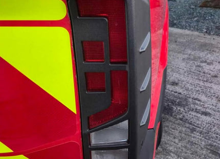 For MAN TGE Rear Light Guards Hammerite Ultimate Matte Black (2018-2025) | Tail Light Protectors | Van-X