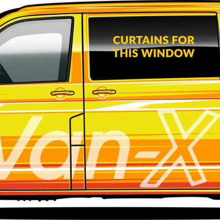 For VW T5 Caravelle / Shuttle Premium Window Curtains - Black/Black - CREATE YOUR OWN BUNDLE! Van-X