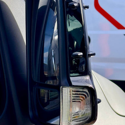 For Mercedes Sprinter Dodge 907 Wing Mirror Covers with Indicator - Gloss Black (Set of 2) - Replacement Caps for 907 Models