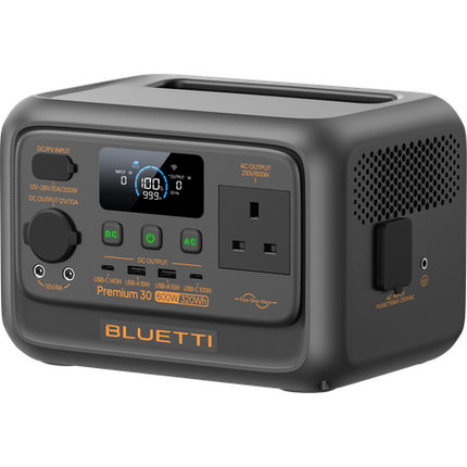 BLUETTI Premium 30 V2 600W Portable Power Station, 1500W Power Lifting, LiFePO4 Battery for Camping and Home Backup