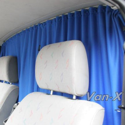 For Fiat Doblo Cab Divider Curtain Kit with Rail Premium Quality - Van-X