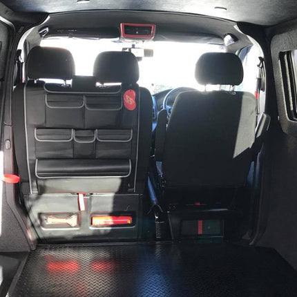 For VW T6 & T6.1 Transporter Double Back Seat Organiser – Premium Leatherette Storage | Van-X