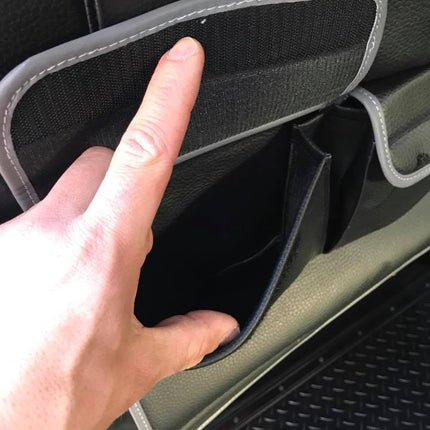 For Ford Transit Custom Double Back Seat Organiser – Premium Leatherette Storage | Van-X