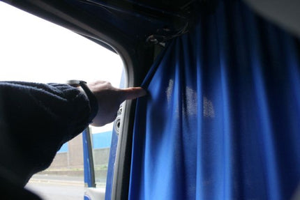 For Fiat Doblo Cab Divider Curtain Kit with Rail Premium Quality - Van-X