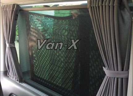 For Mercedes Vito MK2 Bare-Metal Window Curtains Eco-Line Black | Camper Van Curtains | Van-X