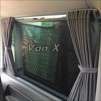 For VW Caddy Window Curtains Eco-Line - Black | Van-X