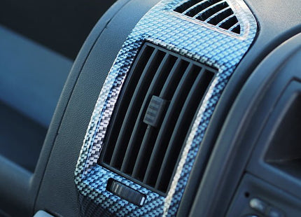 For Peugeot Boxer Dashboard Air Vent Trim in Silver Carbon | Van-X