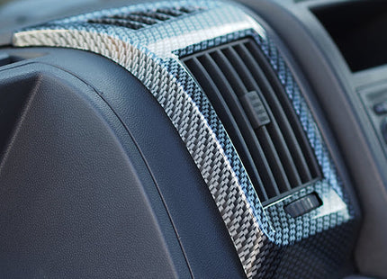 For Peugeot Boxer Dashboard Air Vent Trim in Silver Carbon | Van-X