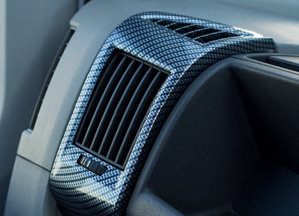 For Peugeot Boxer Dashboard Air Vent Trim in Silver Carbon | Van-X