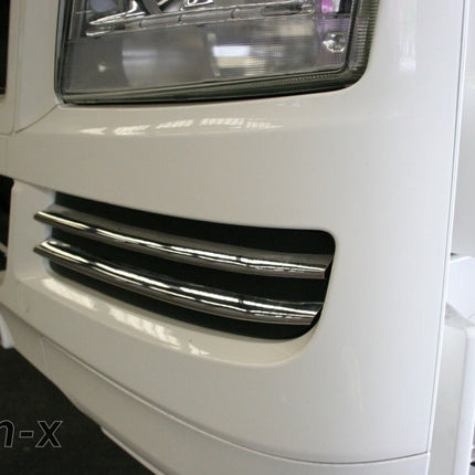 For Man Tgx Stainless Steel Front Fog Light Trims (Set of 4)(WITHOUT FOG LIGHTS)