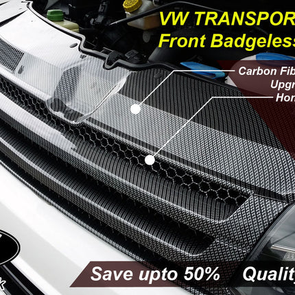 For VW T5.1 Dark Carbon Badgeless Grille *Clearance* [B Grade] | Van-X