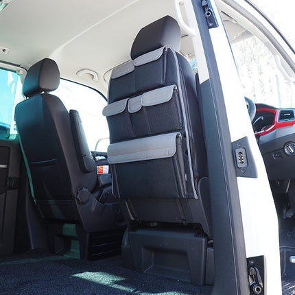 For VW T5 & T5.1 Transporter Campervan Back Seat Organiser – Leatherette Single & Double | Van-X